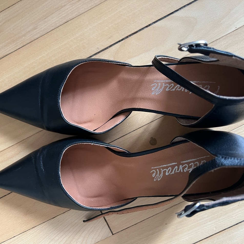 Chic Black Leather Heels